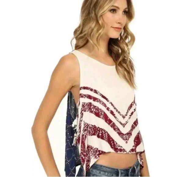Free People Tops - Free People Sleeveless Fourth of July Tank S